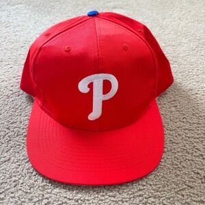 Vintage 90's Philadelphia Phillies American Needle Snapback Hat Cap MLB Red